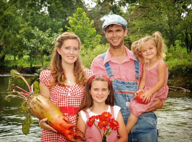 Jere Gettle, the founder of Baker Creek Heirloom Seeds with his family. 