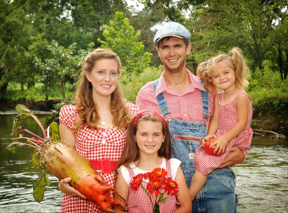 Jere Gettle, the founder of Baker Creek Heirloom Seeds with his family.