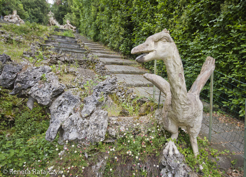 One of the dinosaurs at Villa Garzoni, Italy.